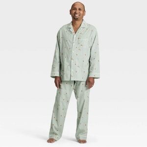 Men’s Gingerbread Striped Flannel Matching Family Pajama Set Wondershop Large